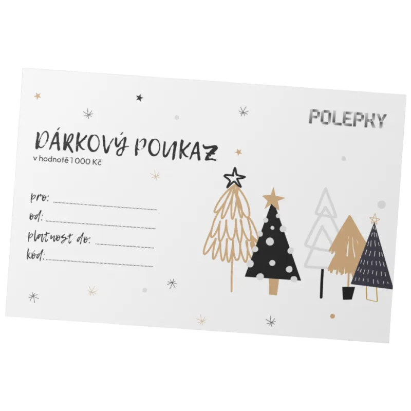 Dárkový poukaz v hodnotě 1 000 Kč